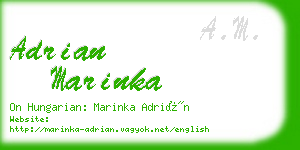 adrian marinka business card